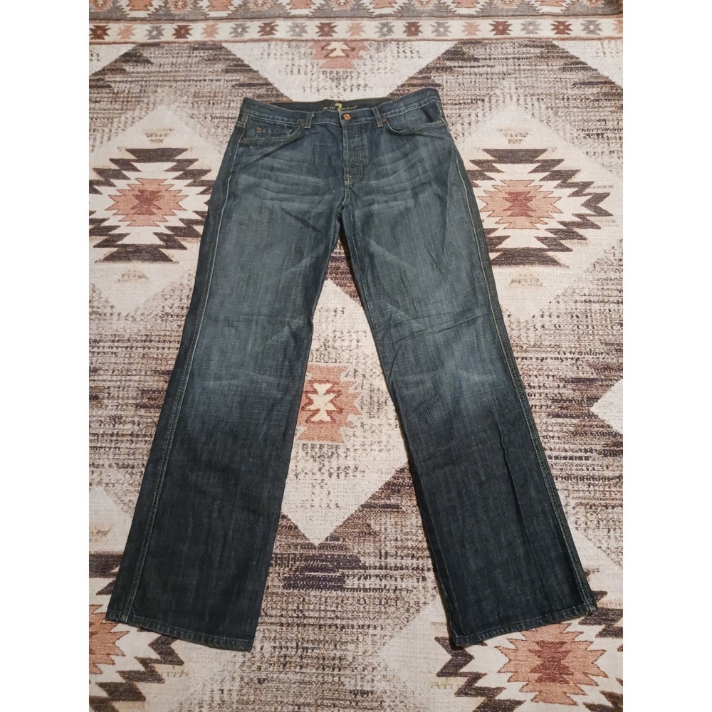 7 For All Mankind A Pocket Mens Dark Wash Wide Leg Jeans 34 T531J061U-356U USA